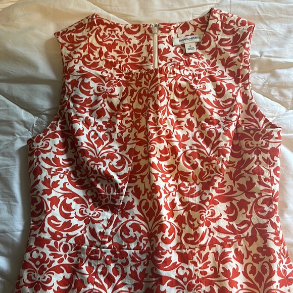 Banana Republic Factory Sheath Dress - Orange & Cream 0 - Picture 1 of 2
